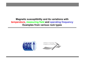 Magnetic susceptibility and its variations with temperature