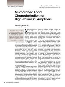 Mismatched Load Characterization for High