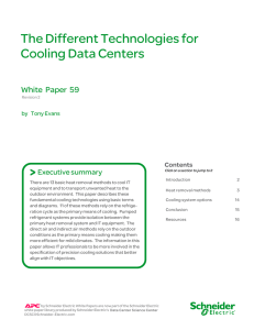 The Different Technologies for Cooling Data Centers