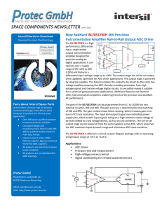 Intersil Rad Hard INAmp for ADCs