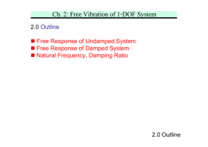 Ch. 2: Free Vibration of 1