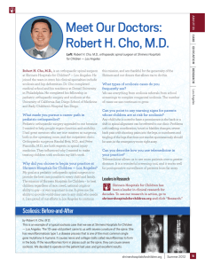 Robert H. Cho, MD - Shriners Hospitals for Children Los Angeles