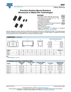 MSP Datasheet