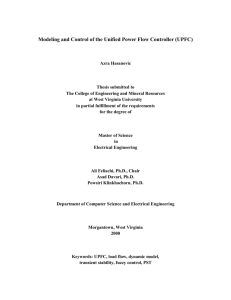 Modeling and Control of the Unified Power Flow Controller (UPFC)