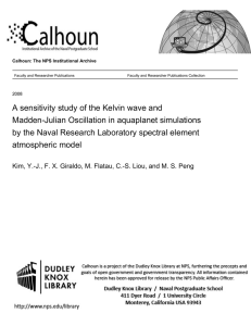 A sensitivity study of the Kelvin wave and Madden