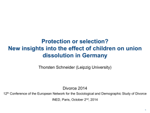 Protection or selection? New insights into the effect of children on