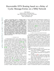 Recoverable DTN Routing based on a Relay of Cyclic Message