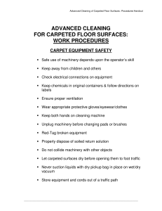ADVANCED CLEANING FOR CARPETED FLOOR SURFACES