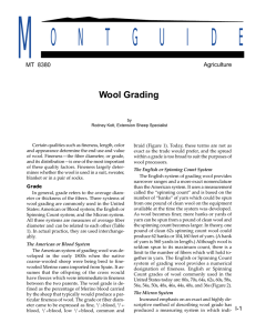 Wool Grading - MSU Extension