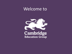 Welcome to Cambridge Education Group