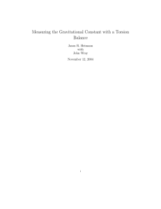 Measuring the Gravitational Constant with a Torsion Balance