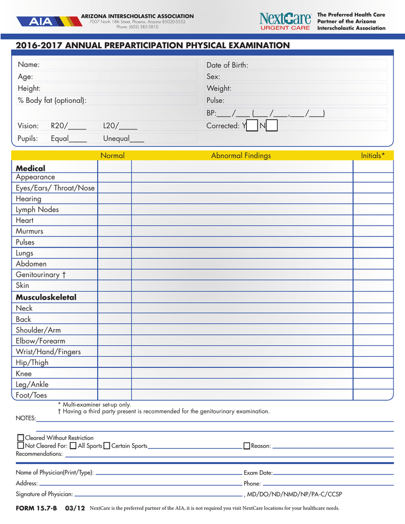 Sports Physical Form Pa 11 Disadvantages Of Sports Physical Form Pa And