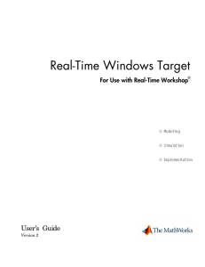 Real-Time Windows Target User`s Guide