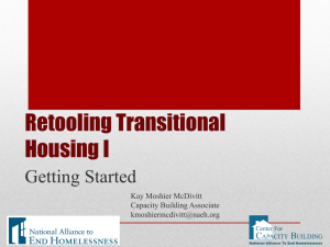Retooling Transitional Housing I