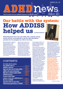 How ADDISS helped us