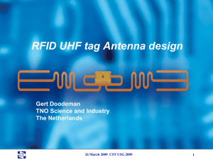 RFID UHF tag Antenna design