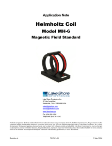 Model MH-6 Helmholtz Coil Magnetic Field Standard