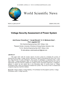 Voltage Security Assessment of Power System