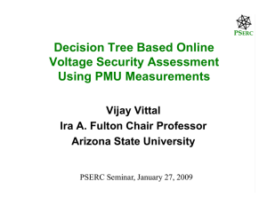 PSERC Decision Tree Based Online Voltage Security Assessment