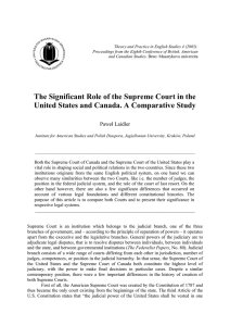 The Significant Role of the Supreme Court in the United States and