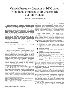 Variable Frequency Operation of DFIG Based Wind Farms