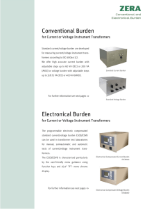 Conventional Burden Electronical Burden - Staer Misure