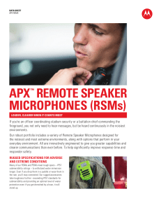 APX™ REMOTE SPEAKER MICROPHONES