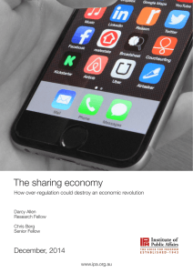 The sharing economy - Institute of Public Affairs