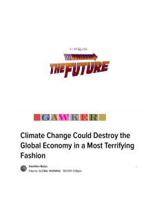Climate Change Could Destroy the Global Economy in a Most