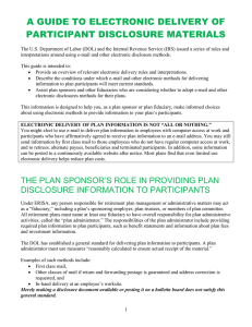 a guide to electronic delivery of participant disclosure materials
