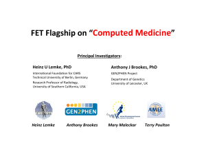 FET Flagship on “Computed Medicine” Data and Information