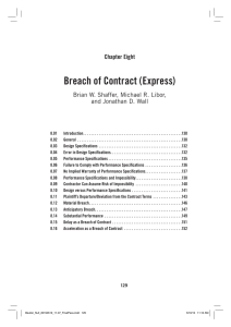 Breach of Contract (Express)