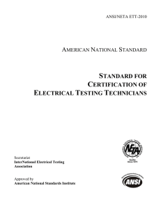 INTERNATIONAL ELECTRICAL TESTING ASSOCIATION