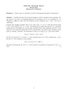 Math 527 - Homotopy Theory Spring 2013 Homework 5 Solutions