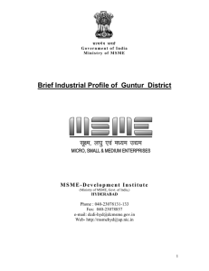 Brief Industrial Profile of Guntur District