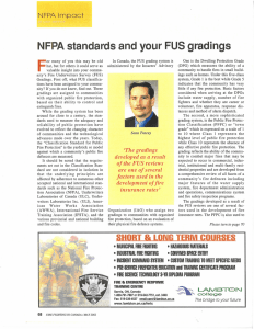 NFPA Standards and your FUS Gradings