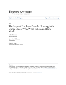 Scope of Employer-Provided Training in - Upjohn Research