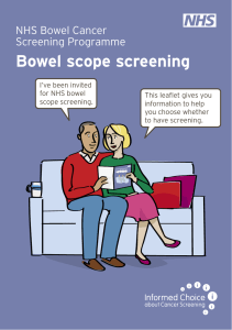 NHS Bowel Cancer Screening Programme - Bowel scope