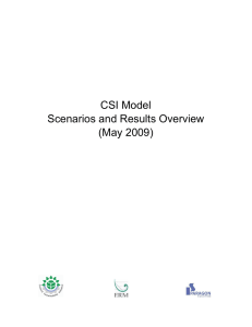 CSI model scenarios and results overview_May09