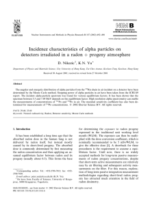 Incidence characteristics of alpha particles on detectors irradiated in
