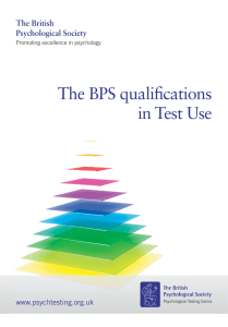 BPS Qualifications in Test Use