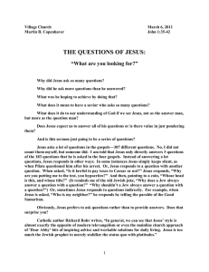 the questions of jesus