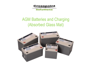 AGM Batteries And Charging - Crosspoint Solutions, LLC