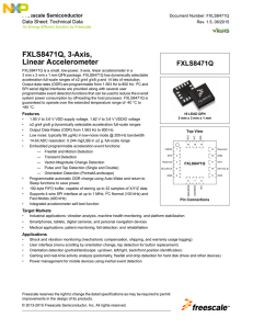 FXLS8471Q 3-Axis, Linear Accelerometer - Data sheet