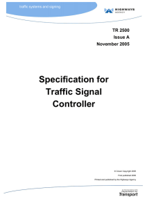 Specification for Traffic Signal Controller