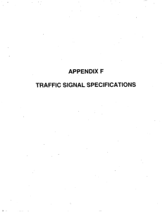 Traffic Signal Specifications