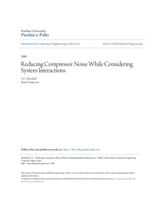 Reducing Compressor Noise While Considering - Purdue e-Pubs