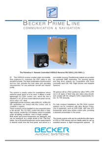 The Primeline II • Remote Controlled VOR/ILS Receiver RN 33XX
