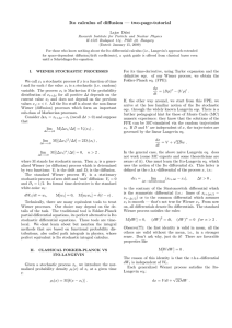 Ito calculus of diffusion — two-page