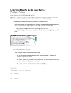 Learning How to Code in Arduino